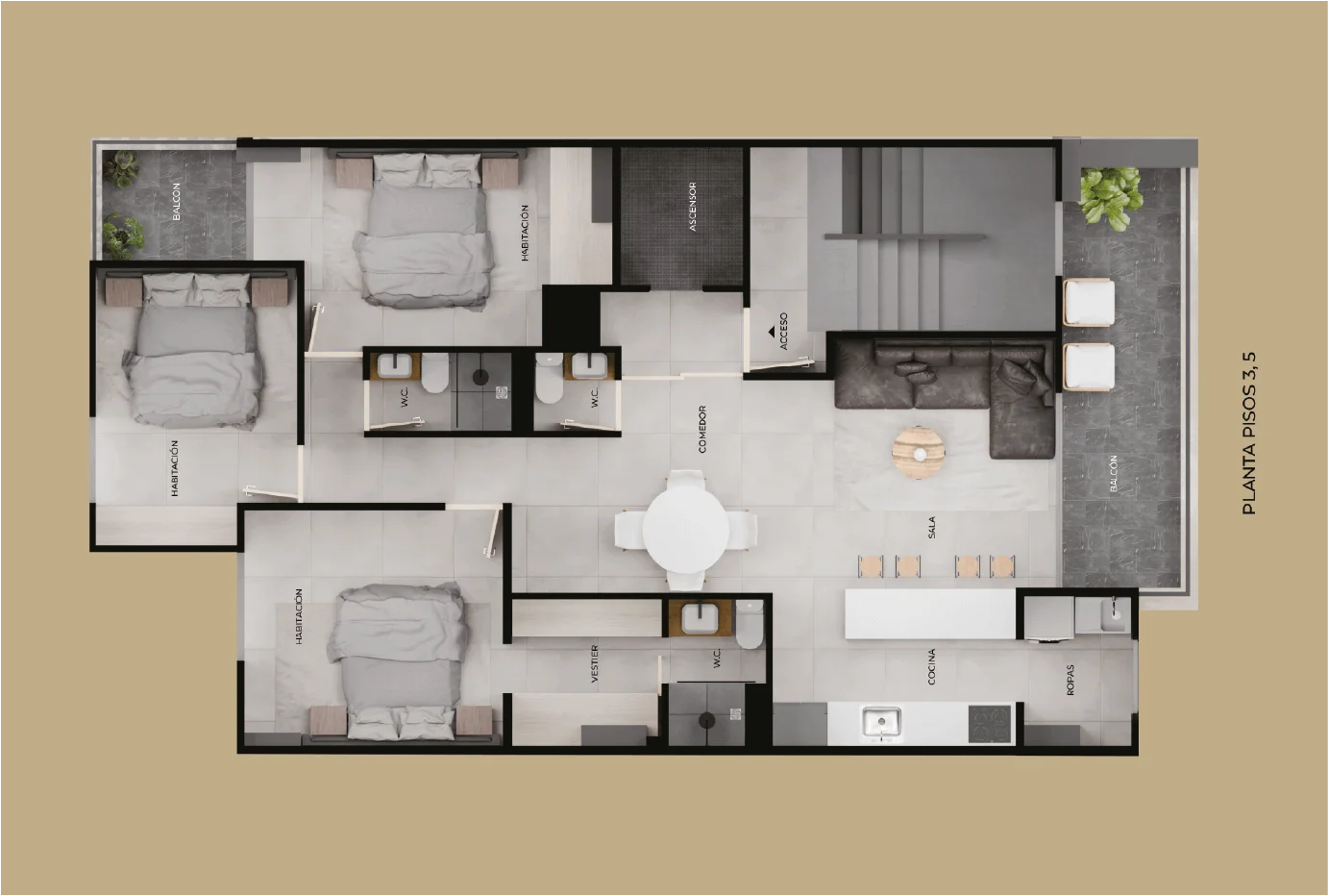 Plano apartamento Edificio Fátima
