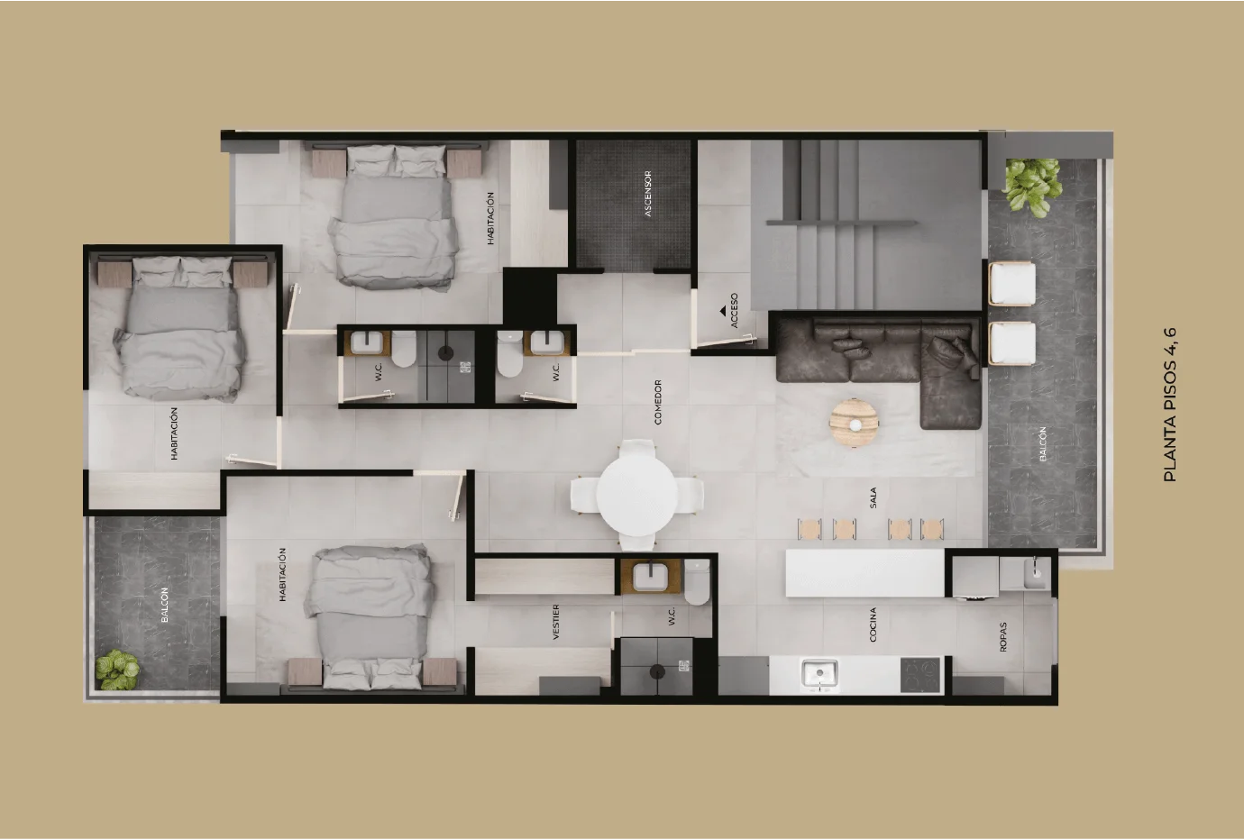 Segundo plano apartamento Edificio Fátima